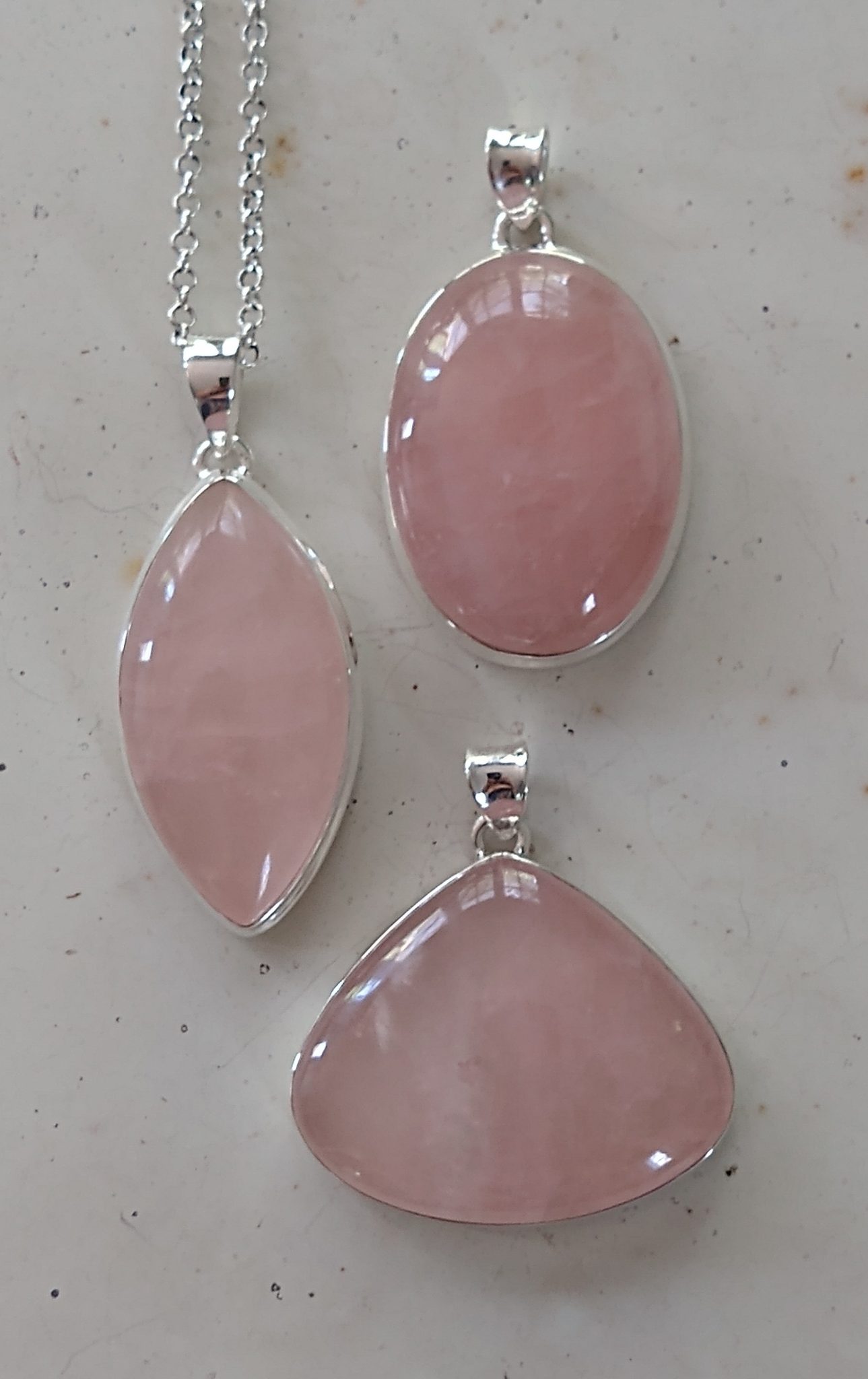 rose quartz pendant for men amazon